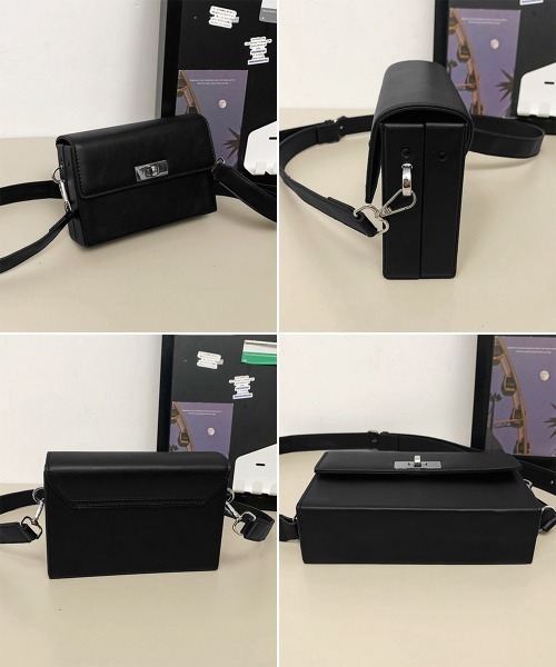 Miniministore(ミニミニストア)の「スクエア ショルダーバッグ 斜めがけ鞄黒(ショルダーバッグ・レディース・ブラック・FREE)」の17枚目の写真