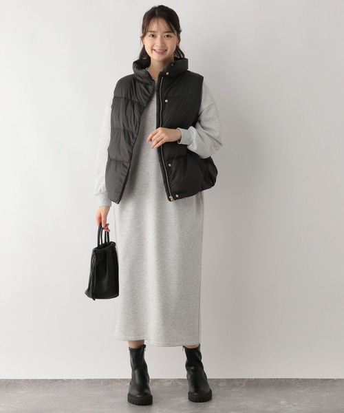 GLOBAL WORK Smile Seed Store（グローバルワーク スマイルシードストア）の「スタンドダウンベスト/132127（その他アウター・レディース・アイボリー/ブラック・SMALL/X-LARGE/LARGE/MEDIUM）」の8枚目の写真