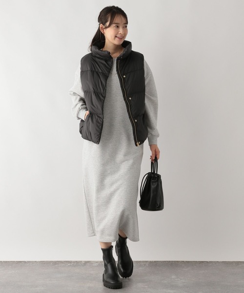 GLOBAL WORK Smile Seed Store（グローバルワーク スマイルシードストア）の「スタンドダウンベスト/132127（その他アウター・レディース・アイボリー/ブラック・SMALL/X-LARGE/LARGE/MEDIUM）」の9枚目の写真