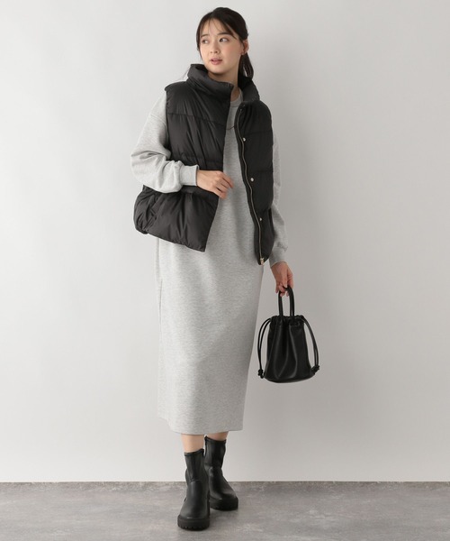 GLOBAL WORK Smile Seed Store（グローバルワーク スマイルシードストア）の「スタンドダウンベスト/132127（その他アウター・レディース・アイボリー/ブラック・SMALL/X-LARGE/LARGE/MEDIUM）」の10枚目の写真