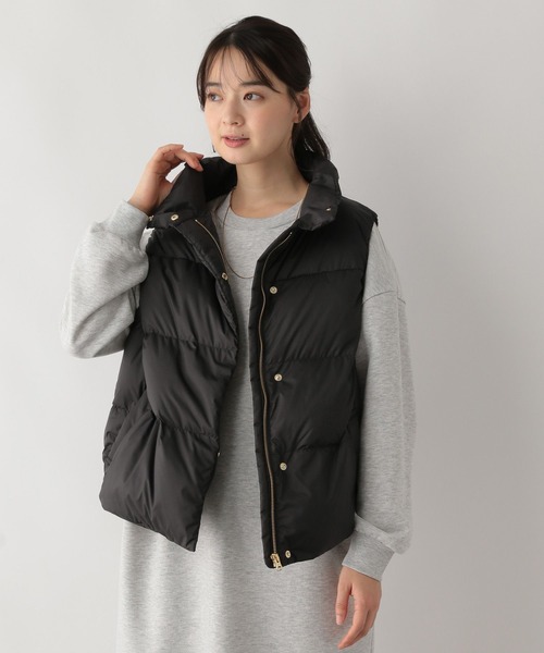 GLOBAL WORK Smile Seed Store（グローバルワーク スマイルシードストア）の「スタンドダウンベスト/132127（その他アウター・レディース・アイボリー/ブラック・SMALL/X-LARGE/LARGE/MEDIUM）」の12枚目の写真