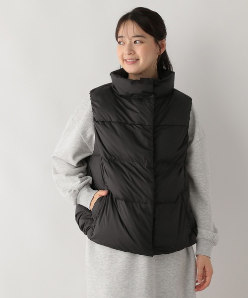 GLOBAL WORK Smile Seed Store（グローバルワーク スマイルシードストア）の「スタンドダウンベスト/132127（その他アウター・レディース・アイボリー/ブラック・SMALL/X-LARGE/LARGE/MEDIUM）」の13枚目の写真