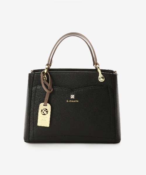 & chouette（アンドシュエット）の「ビジュー付きハンドバッグ（ハンドバッグ・レディース・ワインレッド/ピンク/ブラック/オフホワイト・FREE）」の5枚目の写真