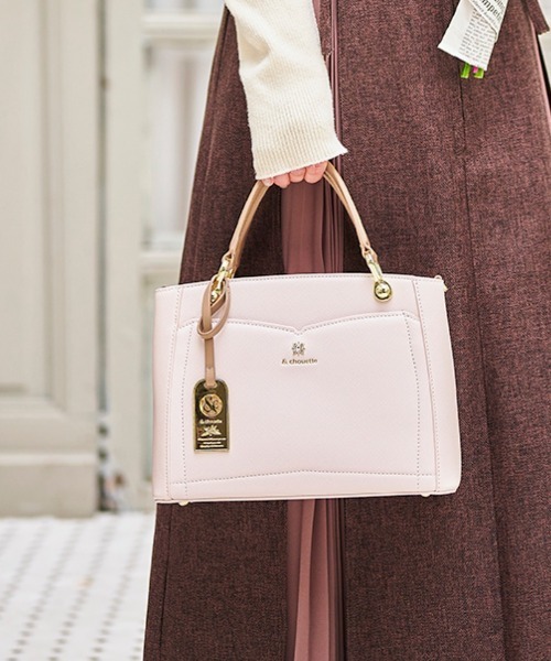 & chouette（アンドシュエット）の「ビジュー付きハンドバッグ（ハンドバッグ・レディース・ワインレッド/ピンク/ブラック/オフホワイト・FREE）」の6枚目の写真