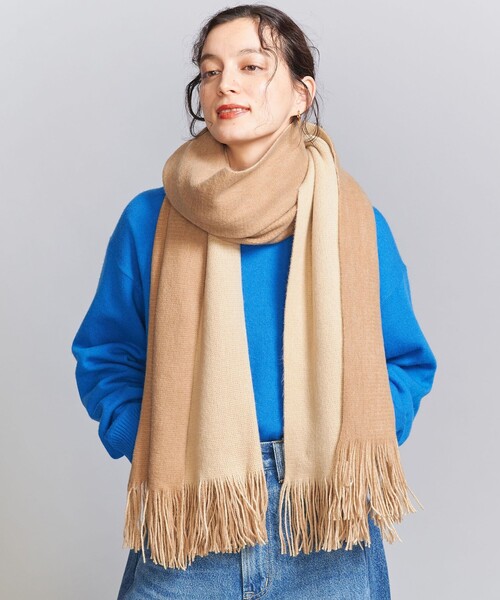 BEAUTY&YOUTH UNITED ARROWS（ビューティーアンドユースユナイテッドアローズ）の「アクリル リバーシブル ソフト マフラー（マフラー・レディース・オフホワイト/ベージュ/ライラック・FREE）」の2枚目の写真