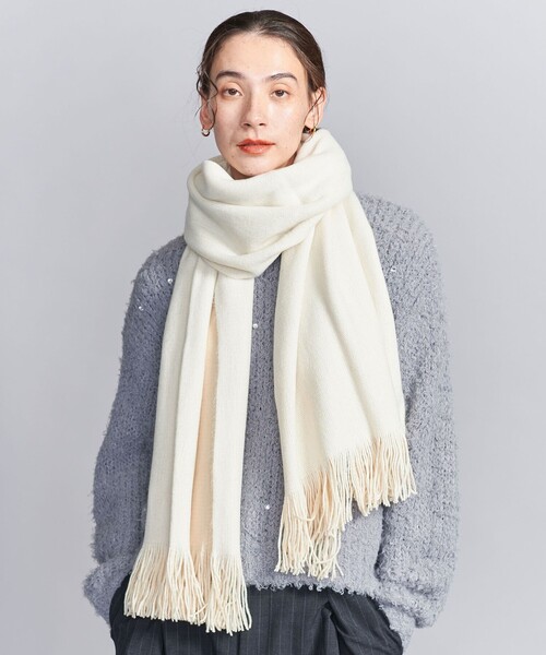 BEAUTY&YOUTH UNITED ARROWS（ビューティーアンドユースユナイテッドアローズ）の「アクリル リバーシブル ソフト マフラー（マフラー・レディース・オフホワイト/ベージュ/ライラック・FREE）」の4枚目の写真