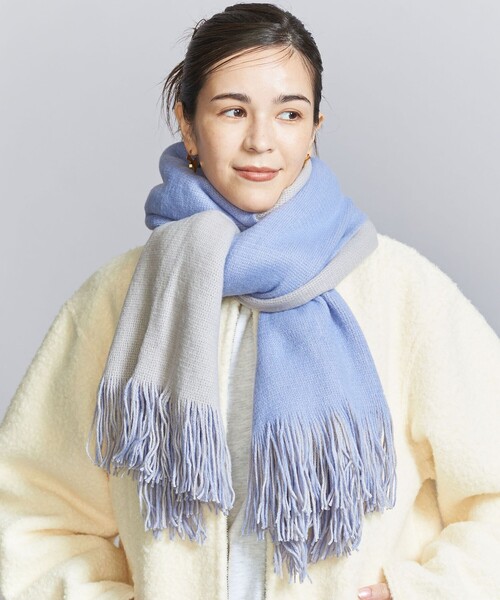 BEAUTY&YOUTH UNITED ARROWS（ビューティーアンドユースユナイテッドアローズ）の「アクリル リバーシブル ソフト マフラー（マフラー・レディース・オフホワイト/ベージュ/ライラック・FREE）」の6枚目の写真