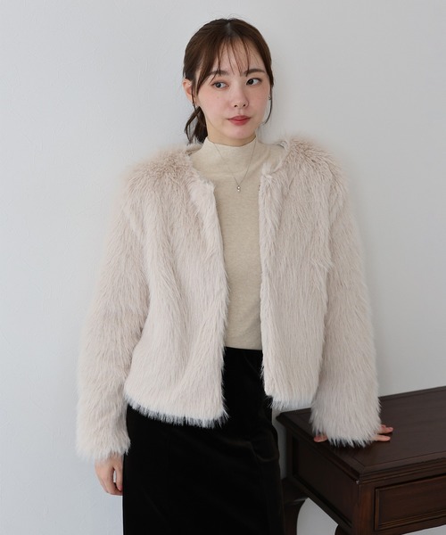 ボリュームファーコート（その他アウター）｜BLUEEAST（ブルーイースト