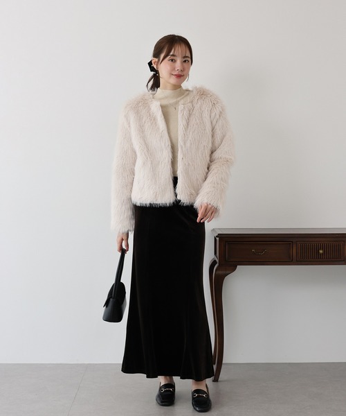 セール】ボリュームファーコート（その他アウター）｜BLUEEAST（ブルー