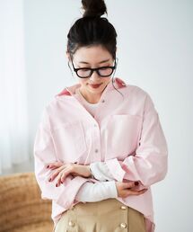 le.coeur blanc | ダブルポケットカラーオーバーシャツ(シャツ/ブラウス)