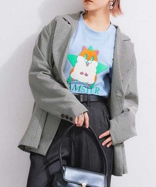TTOL（トール）の「オリジナルキャラクター刺しゅうTシャツ（Tシャツ/カットソー・レディース・ブルー/イエロー・LL/L/M）」の2枚目の写真