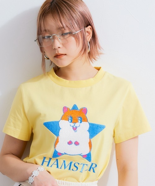 TTOL（トール）の「オリジナルキャラクター刺しゅうTシャツ（Tシャツ/カットソー・レディース・ブルー/イエロー・LL/L/M）」の4枚目の写真