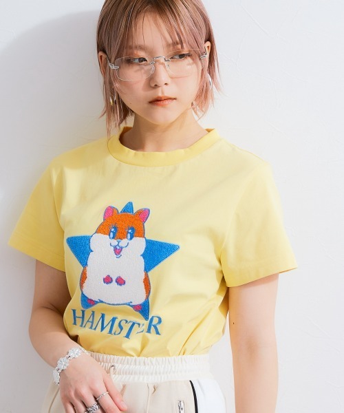TTOL（トール）の「オリジナルキャラクター刺しゅうTシャツ（Tシャツ/カットソー・レディース・ブルー/イエロー・LL/L/M）」の5枚目の写真