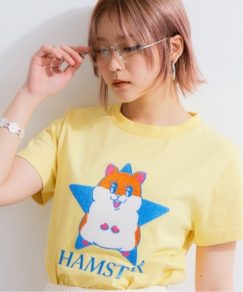 TTOL（トール）の「オリジナルキャラクター刺しゅうTシャツ（Tシャツ/カットソー・レディース・ブルー/イエロー・LL/L/M）」の3枚目の写真