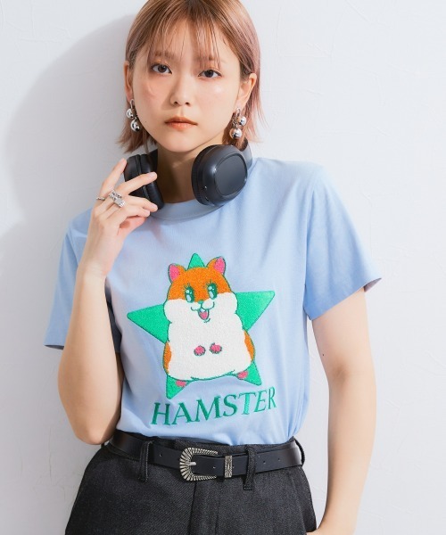 TTOL（トール）の「オリジナルキャラクター刺しゅうTシャツ（Tシャツ/カットソー・レディース・ブルー/イエロー・LL/L/M）」の14枚目の写真