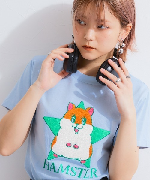 TTOL（トール）の「オリジナルキャラクター刺しゅうTシャツ（Tシャツ/カットソー・レディース・ブルー/イエロー・LL/L/M）」の13枚目の写真