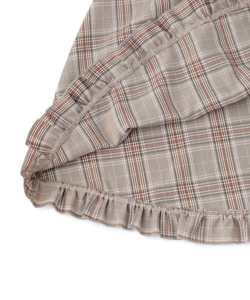 チェック柄フリルワンピース チェック柄フリルワンピース（ワンピース）｜Amourire girl