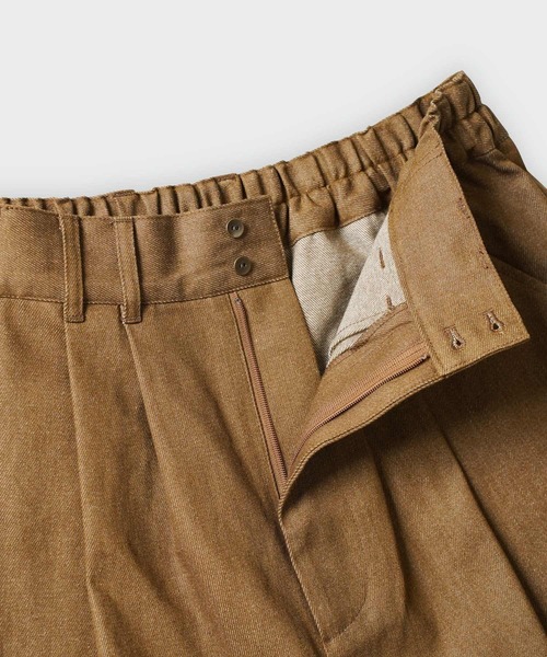 Aphlotus(アプロタス)の「11oz ダブルタック イージー ユーティリティトラウザー リジット テーパード デニムパンツ(デニムパンツ・メンズ・ブラウン/インディゴブルー・SMALL/LARGE/MEDIUM)」の11枚目の写真