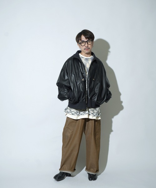 Aphlotus(アプロタス)の「11oz ダブルタック イージー ユーティリティトラウザー リジット テーパード デニムパンツ(デニムパンツ・メンズ・ブラウン/インディゴブルー・SMALL/LARGE/MEDIUM)」の15枚目の写真