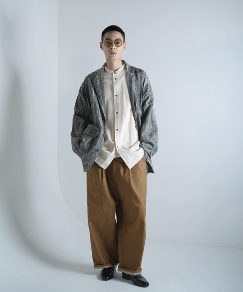 Aphlotus(アプロタス)の「11oz ダブルタック イージー ユーティリティトラウザー リジット テーパード デニムパンツ(デニムパンツ・メンズ・ブラウン/インディゴブルー・SMALL/LARGE/MEDIUM)」の14枚目の写真