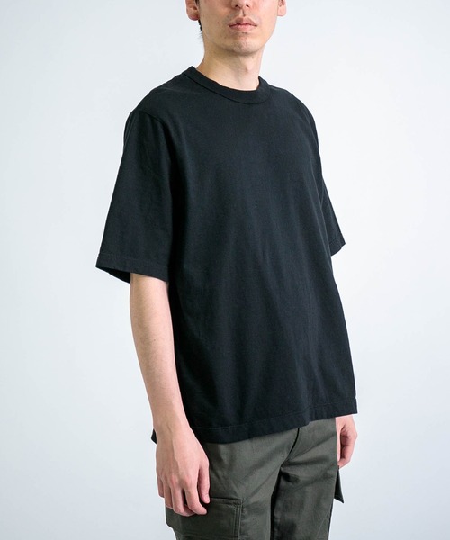 RINEN（リネン）の「[RINEN] オーガニック天竺 半袖クルーネック（Tシャツ/カットソー・メンズ・ホワイト/ブルー/ブラック・3/2）」の7枚目の写真