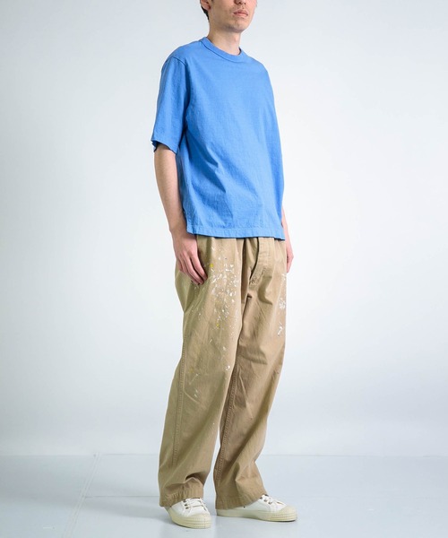 RINEN（リネン）の「[RINEN] オーガニック天竺 半袖クルーネック（Tシャツ/カットソー・メンズ・ホワイト/ブルー/ブラック・3/2）」の5枚目の写真