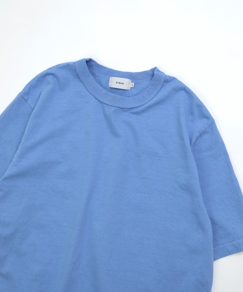 RINEN（リネン）の「[RINEN] オーガニック天竺 半袖クルーネック（Tシャツ/カットソー・メンズ・ホワイト/ブルー/ブラック・3/2）」の17枚目の写真
