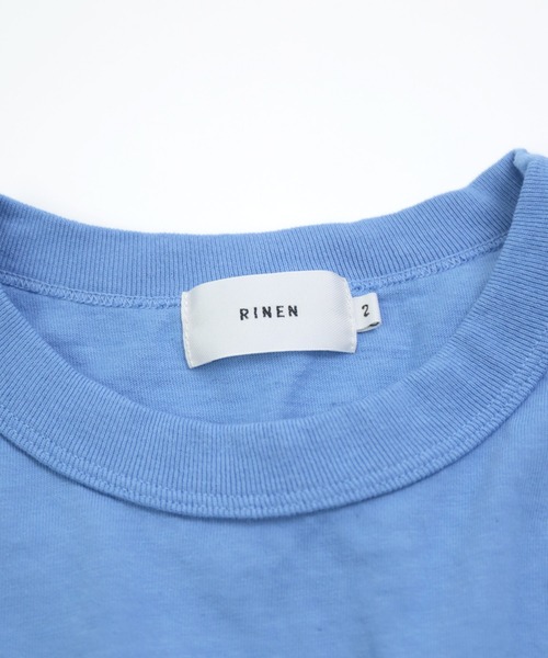 RINEN（リネン）の「[RINEN] オーガニック天竺 半袖クルーネック（Tシャツ/カットソー・メンズ・ホワイト/ブルー/ブラック・3/2）」の18枚目の写真