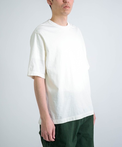 RINEN（リネン）の「[RINEN] オーガニック天竺 半袖クルーネック（Tシャツ/カットソー・メンズ・ホワイト/ブルー/ブラック・3/2）」の10枚目の写真