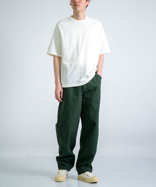 RINEN（リネン）の「[RINEN] オーガニック天竺 半袖クルーネック（Tシャツ/カットソー・メンズ・ホワイト/ブルー/ブラック・3/2）」の11枚目の写真