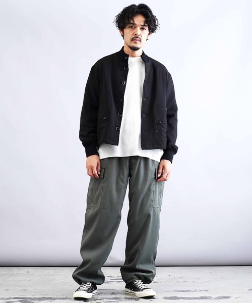 jiggys shop(ジギーズショップ)の「フリースライナーイージーワイドカーゴパンツ(カーゴパンツ・メンズ・チャコールグレー/ブラック/ベージュ・SMALL/MEDIUM/LARGE/X-LARGE)」の11枚目の写真