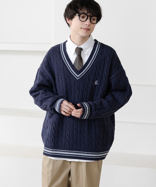 セール】チルデン/オーバーサイズVネックニット（ニット