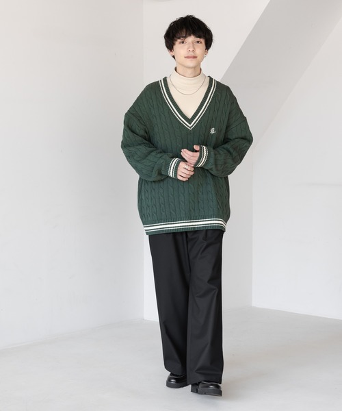 セール】チルデン/オーバーサイズVネックニット（ニット/セーター