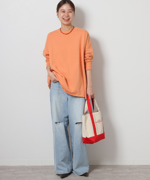 JOURNAL STANDARD relume（ジャーナルスタンダード　レリューム）の「《追加4》オーバーサイズロングスウェット（スウェット・レディース・チャコールグレー/アイボリー/ブルー/オレンジ・FREE）」の22枚目の写真