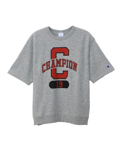 Champion(チャンピオン)の「【Champion/チャンピオン】キッズ ショートスリーブスウェットシャツ(Tシャツ/カットソー・キッズ・ネイビー/グレー/オートミール・110/100/160/150/140/130/120)」の2枚目の写真