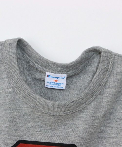 Champion(チャンピオン)の「【Champion/チャンピオン】キッズ ショートスリーブスウェットシャツ(Tシャツ/カットソー・キッズ・ネイビー/グレー/オートミール・110/100/160/150/140/130/120)」の4枚目の写真