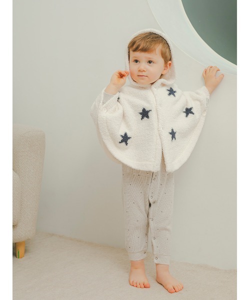 セール】【BABY】パウダースタージャガードポンチョ（その他