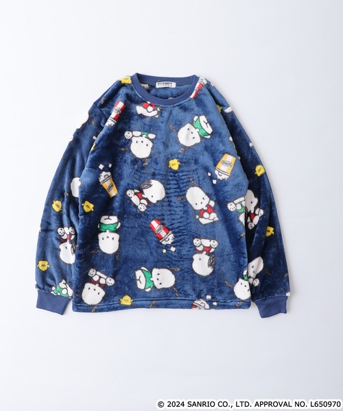 sanrio（サンリオ）の「サンリオキャラクターズ ボアフリースプリント総柄上下セット（ルームウェア/パジャマ・レディース・サックスブルー/エメラルド/ライトピンク/ブラック/ネイビー/ラベンダー・M/L）」の11枚目の写真