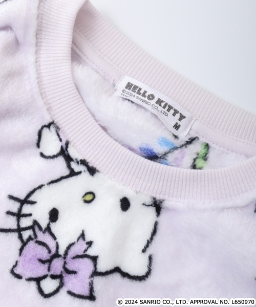 sanrio（サンリオ）の「サンリオキャラクターズ ボアフリースプリント総柄上下セット（ルームウェア/パジャマ・レディース・サックスブルー/エメラルド/ライトピンク/ブラック/ネイビー/ラベンダー・M/L）」の18枚目の写真