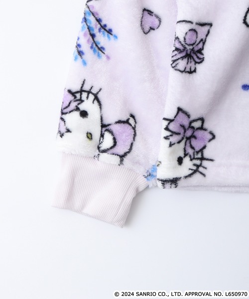 sanrio（サンリオ）の「サンリオキャラクターズ ボアフリースプリント総柄上下セット（ルームウェア/パジャマ・レディース・サックスブルー/エメラルド/ライトピンク/ブラック/ネイビー/ラベンダー・M/L）」の19枚目の写真