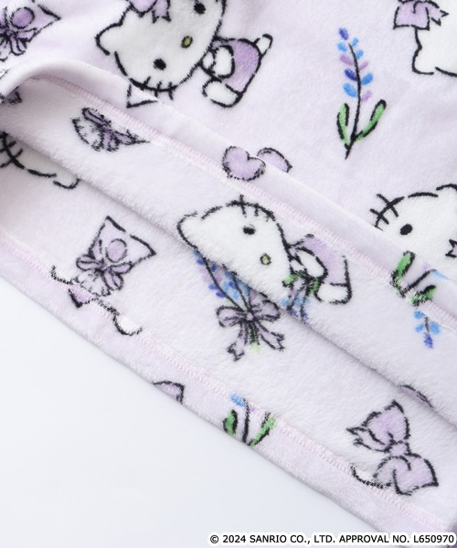 sanrio（サンリオ）の「サンリオキャラクターズ ボアフリースプリント総柄上下セット（ルームウェア/パジャマ・レディース・サックスブルー/エメラルド/ライトピンク/ブラック/ネイビー/ラベンダー・M/L）」の20枚目の写真