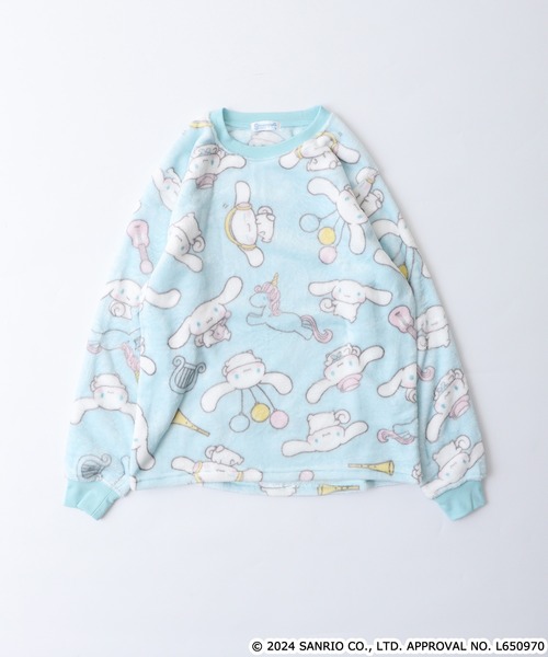 sanrio（サンリオ）の「サンリオキャラクターズ ボアフリースプリント総柄上下セット（ルームウェア/パジャマ・レディース・サックスブルー/エメラルド/ライトピンク/ブラック/ネイビー/ラベンダー・M/L）」の13枚目の写真