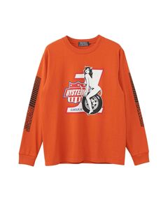ヒステリックグラマー　ニット　試着のみ　オレンジXL VIXEN GIRLジャカード セーター|HYSTERIC GLAMOUR WOMEN