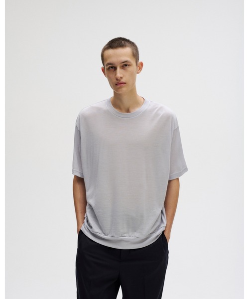 SOPHNET.(ソフネット)の「WASHABLE WOOL S/S TOP(Tシャツ/カットソー・メンズ・ブラック/ライトブルー/グレー/ネイビー/イエロー・MEDIUM/LARGE/X-LARGE/SMALL)」の7枚目の写真