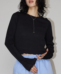 Aunt Marie's | ミニプリーツクロップドトップス(Tシャツ/カットソー)