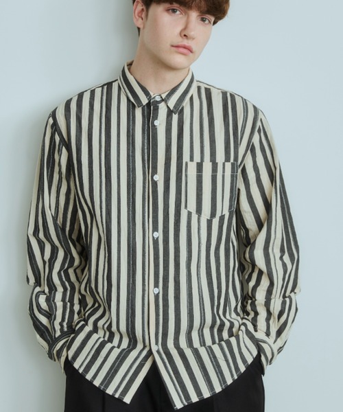OPULENCE(オーピュレンス)の「Silent Stripe シャツ(シャツ/ブラウス・メンズ・ブラック系その他・FREE)」の7枚目の写真