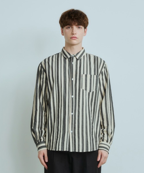 OPULENCE(オーピュレンス)の「Silent Stripe シャツ(シャツ/ブラウス・メンズ・ブラック系その他・FREE)」の4枚目の写真