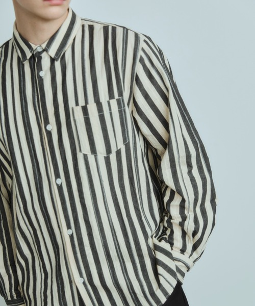 OPULENCE(オーピュレンス)の「Silent Stripe シャツ(シャツ/ブラウス・メンズ・ブラック系その他・FREE)」の8枚目の写真