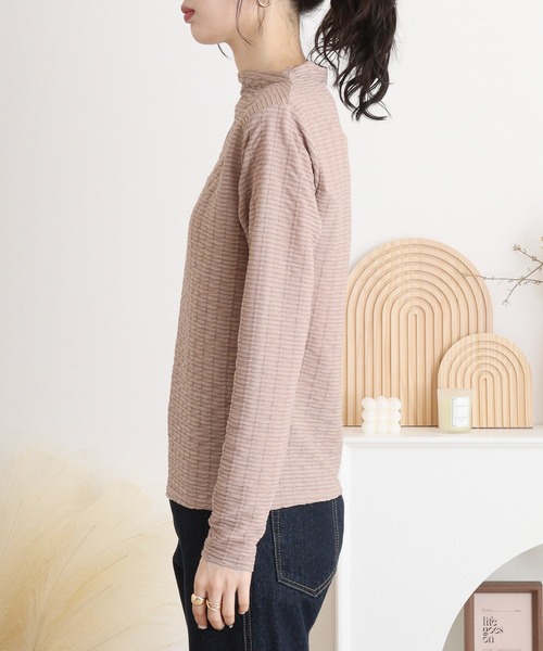 mitis(ミティス)の「mitis ランダムシャーリング ボトルネックネックロン(Tシャツ/カットソー・レディース・ブラック/イエロー/アイボリー/グレイッシュベージュ・M)」の16枚目の写真
