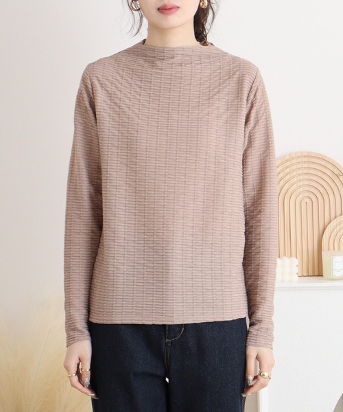 mitis(ミティス)の「mitis ランダムシャーリング ボトルネックネックロン(Tシャツ/カットソー・レディース・ブラック/イエロー/アイボリー/グレイッシュベージュ・M)」の15枚目の写真